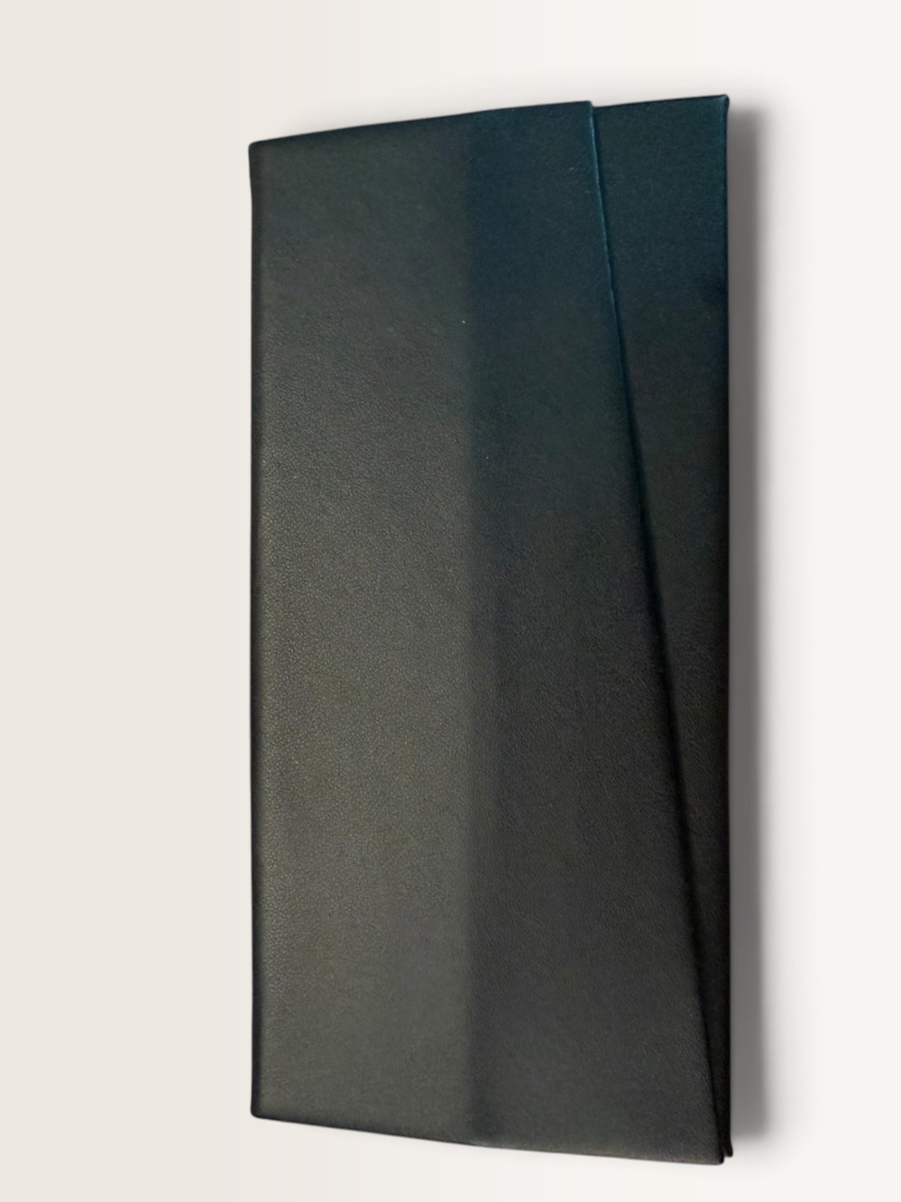 Source Unknown Black Fold-Over Leather Super Slim Sunglasses Case